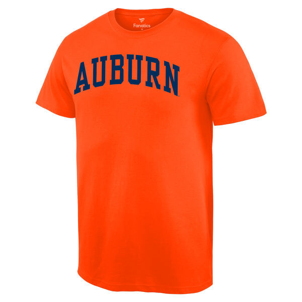 Men's Auburn Tigers Orange Navy College Hot Printing Football T-Shirts